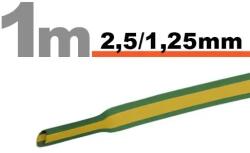  Tub termocontractant galben/verde 2.5 /1.25 mm 1m lungime (11020X-1)