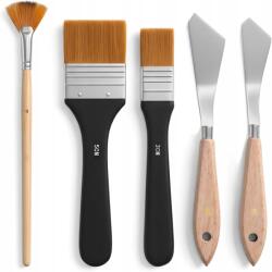 All Akril Spatula És Ecset Készlet 5 Db-os Akril Olajfesték