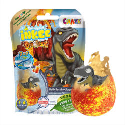 CRAZE Inkee vegán fürdőgolyó csomag - Dino figurával barackos jegestea aromával (INK-35597EN)