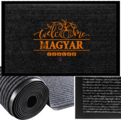 Deconline Crafts Egyedi neves Őszi Lábtörlő Welcome 60x90 cm szürke, narancssárga felirat (DO12635-Doormat-OR)