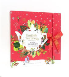 English Tea Shop Adventi kalendárium bio teaválogatás -ünnepi piros masnis , 25db
