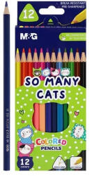M&G So Many Cats Színes ceruza 12 darabos háromszögletű