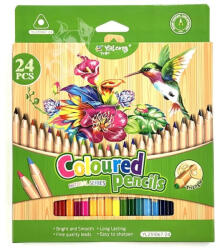 Yalong Stationery Színes ceruza 24 darabos natúr háromszögletű (YL231067-24)