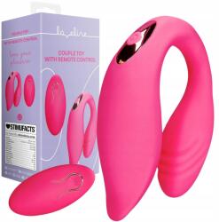  Rózsaszín újratölthető páros vibrátor, Usb szilikon Loveline (8714273050700)
