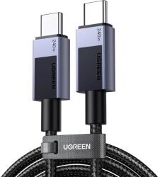 UGREEN Cablu pentru incarcare si transfer de date Ugreen L513, 2x USB-C, 240W, 5A, 480Mbps, 2m, Gri (6941876240685)