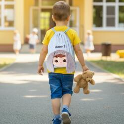 Păpușenia Săculeț Personalizat Iepuraș Albastru