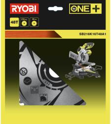RYOBI Pânză 216 mm 48 TCT pentru fierăstrău tăieri înclinate Ryobi SB216K16T48A1