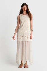 ALE - The Non Usual Casual Rochie Maxi de Vară Albă 8923192-VANILLA (8923192-VANILLA)