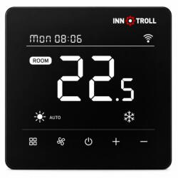InnoTroll Termostat dual inteligent programabil pentru incalzire in pardoseala si ventiloconvectoare Innotroll HT/FC02 WIFI, negru mat, montaj in doza (041526-341) - ventiloconvector