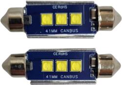 Paradox Since 1992 Becuri LED sofit C5W Canbus 12-24V 3 SMD 3030 alb rece 36 39 41 mm (AD902)