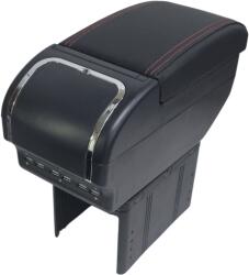 Paradox Since 1992 Cotiera auto universala cu 9 porturi USB, culisanta si rabatabila, cusatura rosie (AD731R)