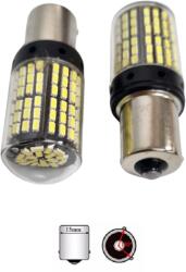 Paradox Since 1992 Becuri LED BAU15S 144 SMD 12V excentric set 2 buc lumina alba auto multifunctionale (21-8)