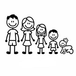 Paradox Since 1992 Sticker auto Happy Family 21x12.5 cm familie (ABT-293)