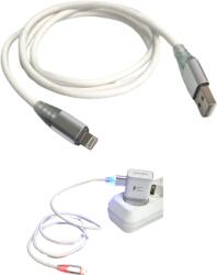 Paradox Since 1992 Cablu incarcare si date USB iPhone Lightning cu LED pentru telefon (19-5-ALB)