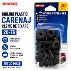 Paradox Since 1992 Dibluri plastic carenaj 20-76 set 20 cleme fixare pentru auto (20-76)