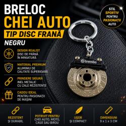 Paradox Since 1992 Breloc chei auto metalic tip disc frana negru (4-54-negru)