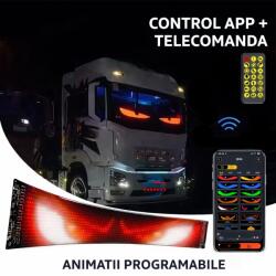 Paradox Since 1992 Panou LED RGB Devil Eyes auto, ochi camion, control APP 595x120 mm (AD821)