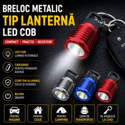 Paradox Since 1992 Breloc chei auto metalic tip lanterna LED COB cu carabina (11-3-albastru)