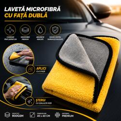 Paradox Since 1992 Laveta microfibra cu fata dubla 40x40 cm 900GSM pentru detailing auto (AD19-15)