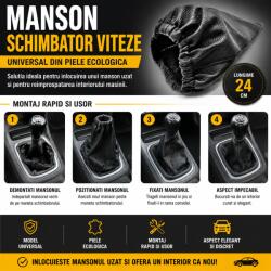 Paradox Since 1992 Manson schimbator viteze universal din piele ecologica neagra (AD615)