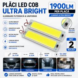 Paradox Since 1992 Set 2 placi LED COB 12V iluminare plafoniera auto 24.7 cm (AD928)