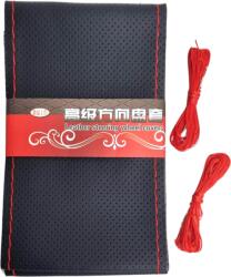 Paradox Since 1992 Husa volan piele ecologica perforata negru cu cusatura rosie cu ac si ata 37-39 cm universala 3-26R (3-26R)