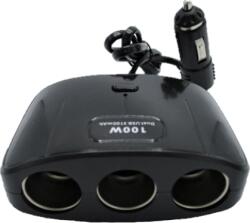 Olesson Adaptor bricheta auto 3 intrari 2x USB 100W Olesson 1635 12V 24V (1635)