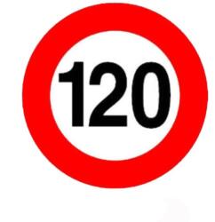 Paradox Since 1992 Sticker limita de viteza 120 km h 14x14 cm auto (ABT-031)