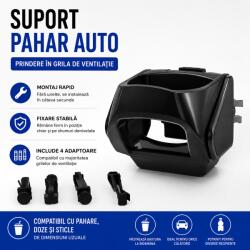 Paradox Since 1992 Suport auto pentru pahar cu prindere in grila ventilatie color (8-11-negru)