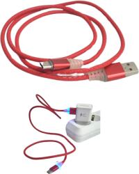 Paradox Since 1992 Cablu alimentare si date USB Type-C cu LED iluminat vizibil noaptea design modern (19-3-rosu)