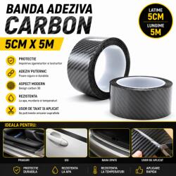 Paradox Since 1992 Banda Adeziva Carbon 5cm x 5m Protectie Prag Bara Usa Auto Universal (25-5 b)