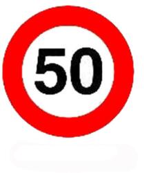 Paradox Since 1992 Sticker limita de viteza 50 km h 14x14 cm auto (ABT-024)