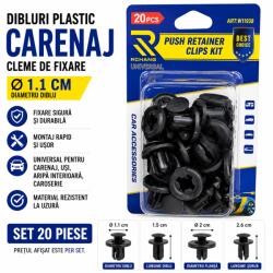 Paradox Since 1992 Cleme carenaj auto O11mm set 20 buc universale (20-74)