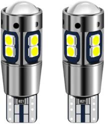 Paradox Since 1992 Becuri LED T10 W5W 10 SMD 3030 cu lupa 12V lumina alba pozitie auto set 2 buc (19-24/1)