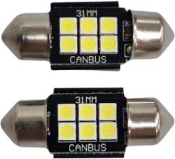 Paradox Since 1992 Becuri LED sofit C5W 31mm Canbus 12-24V 6 SMD 3030 alb rece (AD813)