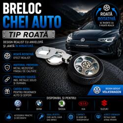 Paradox Since 1992 Breloc chei auto tip roata rotativa cu anvelopa si logo auto metalic (4-54-vw)