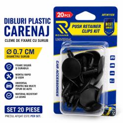 Paradox Since 1992 Cleme carenaj auto cu surub O7mm set 20 buc dibluri plastic (20-75)