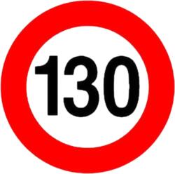 Paradox Since 1992 Sticker limita de viteza 130 km h 14x14 cm auto (ABT-032)