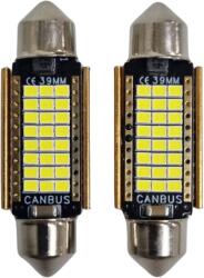 Paradox Since 1992 Becuri LED sofit C5W 39mm Canbus 12-24V 27 SMD 3014 alb rece (AD820)