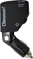 Olesson Adaptor bricheta auto 2x USB Olesson 1351 reglabil 90 grade 12V 24V (1351)