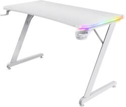 Trust Birou gaming Trust GXT 709W Luminus, iluminare RGB, greutate 15.5 kg, greutate maxima 150 kg, alb (TR-25328)