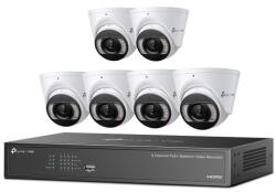 TP-Link KIT TP-LINK VIGI NK8MP-T6425-2T contine: 6x VIGI 4MP Full-Color Turret IPC si 1x 8 Channel PoE+ NVR (VIGI NK8MP-T6425-2T) - balutatech