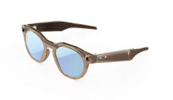 Oakley Meta HSTN AI Glasses Brown Smoke Frame Prizm Deep Water Polarized Lenses Wide - High Bridge Fit (OW8002-0651)