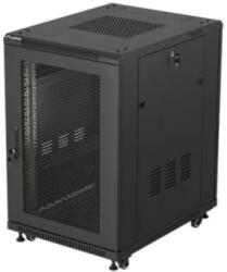 Lanberg Dulap rack 19 perete 18U 600X800 FLAT PACK WITH MESH DOOR, self- assembly, greutate maxima suportata 800 kg, RAL color RAL9004 (FF01-6818-23B)