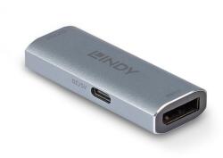 Lindy Adaptor Lindy DisplayPort 1.4 Repeater, latime de banda suportata 32.4 Gbps, rezolutie maxima 7680x4320 60Hz 4: 4: 4 8bit, material aluminiu, gri (LY-38421)