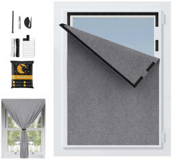  100% sötétítő függöny tépőzárral vágáshoz és beállításhoz 150x100cm Szürke (8581704904730)