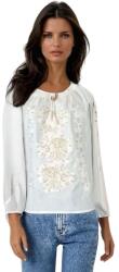 Rody s Forever Bluza tip ie traditionala dama DEC, alb pur/auriu antichizat , marimea L (R11L)