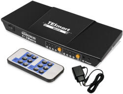 Tesmart UHD HDMI Mátrix Kapcsoló 4x2, 4K@60Hz, HDCP támogatással és digitális hangkimenettel (0402A30EUBK)