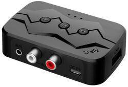 Techstar Adaptor Bluetooth Techstar® M23, transmitator si receptor pentru TV/PC/Sistem de sunet pentru casa, Jack 3.5mm, Micro SD, USB, AUX, NFC, RCA, Negru (SKU2973)