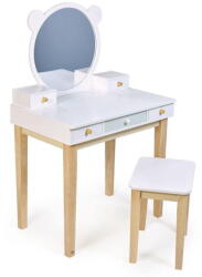 Tender Leaf Masuta cosmetica cu scaun Tender Leaf, din lemn premium - Forest Dressing Table - Varsta 3+ ani, Alb (TL8821)